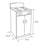 Estufa con Horno Abba 4 Puestos Gas Propano Asador AB1015N - electrojaponesa