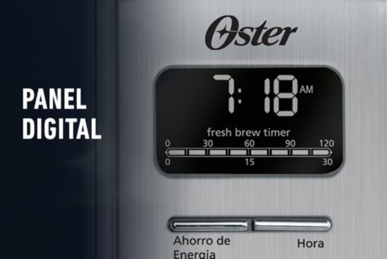 Cafetera Oster BVSTDC10SS automática negra y plateada de filtro